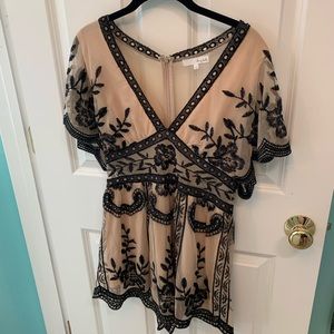 Black lace romper